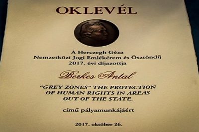 ​Átadták a Herczegh Géza Nemzetközi Jogi Emlékérmet